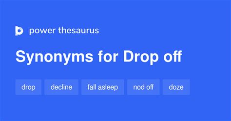 synonyms of drop off.